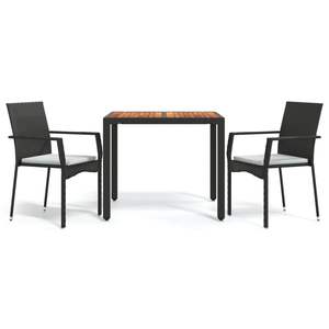 Conjunto de Comedor para Jardín en Negro - Product Image 2