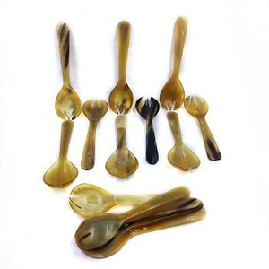 Cuillères en corne naturelle faites sur mesure, fabriquées à partir de corne de buffle naturelle, idéales pour les cadeaux et adaptées à la revente - Product Image 3