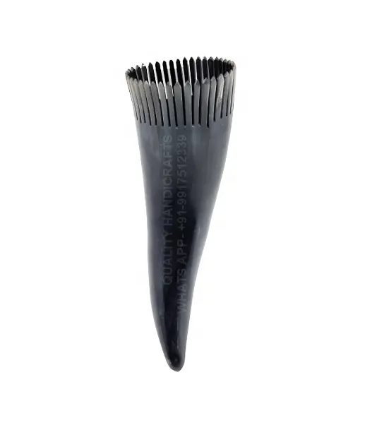 Eleganz handgefertigter Buffalo Horn-Haarkamm Bio-Buffalo Horn Entwirrender Kamm Schönheit Handwerker Buffalo Horn feiner Zahn-Kamm