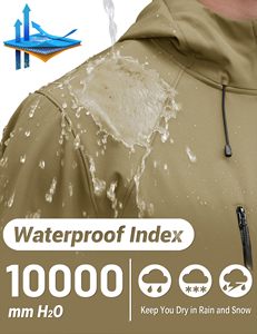 Modern Softshell <b>Jacket</b> Men's Outdoor Waterproof Wind Resistant <b>Fleece</b> <b>Lined</b> <b>Jacket</b> Casual Workwear Travel Hunting Coat Custom - Product Image 2