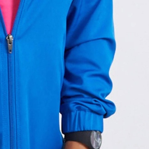 Blouse médicale à manches longues avec logo personnalisé, idéale pour les infirmières, fermeture éclair, col montant, pour hommes, usage hospitalier. - Product Image 5