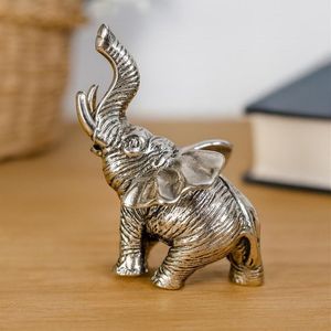 Estatua Tradicional de Elefante de Aluminio, Ideal para Decoración Espiritual, Decoración del Hogar, Templo y como Regalo Cultural - Product Image 1