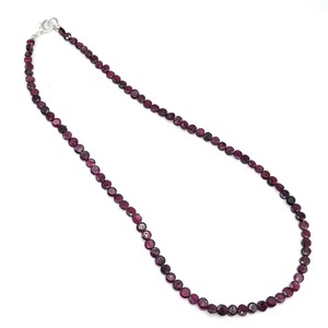 Collier de perles facettées en grenat rouge naturel, bijoux en pierres précieuses, fermoir en argent sterling 925, vente en gros, cadeau pour femme - Product Image 2