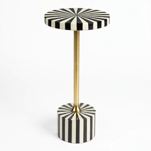 Table d'appoint décorative artisanale sur mesure OEM ODM avec plateau en résine à motif terrazzo et pieds en cheveux de cheval dorés DECORYUG - Product Image 2