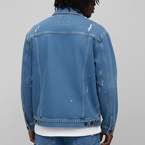 Blouson Bomber en Jean Bleu Vieilli OEM pour Homme – Veste en Denim Unisexe de Haute Qualité – Nouveau Design – Vêtements d'Hiver en Gros - Product Image 5