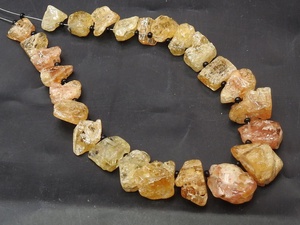 Topaze Impériale Orange Polie, Tranches Brutes, Pépites, Fil de 8 Pouces, Longueur d'environ 5-14 MM, pour la Fabrication de Bijoux, Pierre Naturelle - Product Image 2