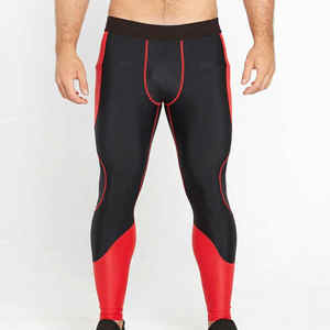 Leggings de compression pour hommes à haute élasticité, pour la course à pied et le fitness, séchage rapide, vêtements de sport, logo personnalisé, vente en gros - Product Image 1