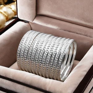 Pulseras Plateadas al por Mayor, Pulseras de Moda, Pulseras Plateadas Personalizadas, Pulseras Plateadas Tradicionales, Pulseras de Latón Plateadas - Product Image 4