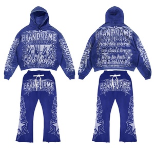 2024 unisexe professionnel Premium qualité imprimé survêtements personnalisé dernière mode Street Wear pour hommes lourds printemps - Product Image 3