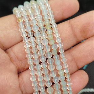 ลูกปัดพลอยอาเกตสีเทาทรงกลมขนาด 4 มม. ขายดีที่สุด สำหรับทำเครื่องประดับ DIY - Product Image 6