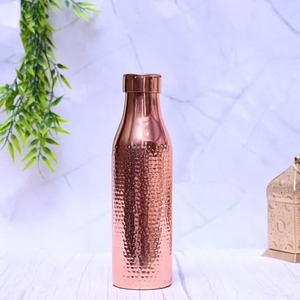 Pure <b>Copper</b> <b>Bottle</b> With Comfortable Grip And Secure Lid Ideal For Daily Water Storage And Wellness Routine - Product Image 4