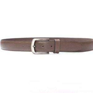 High Quality Brown Leather Alloy Buckle Belts For Men Premium Genuine Leather Stylish Durable Adjustable Belt For <b>Office</b> Wears - Product Image 2