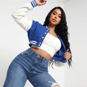 Nouvelle Collection Automne 2026 : Blouson Bomber Court Femme Style Hip Hop Color Block - Product Image 4