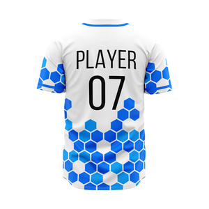 Maillots de baseball personnalisés pour hommes, nom du joueur sur le devant, séchage rapide, respirant, antibactérien, grande taille, imprimé par sublimation, viscose/coton - Product Image 5