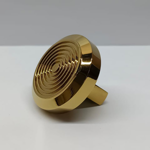 Round <b>Brass</b> Furniture <b>Knob</b> with Spiral Design for Drawer Cabinet Hardware Traditional Style Durable Finish - Product Image 6