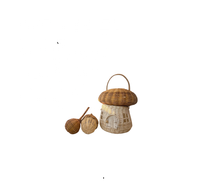 Panier en forme de maison en rotin tissé naturel vintage en osier petite maison de poupée cadeau pour filles, jouets Boho, souris dans une maison en boîte