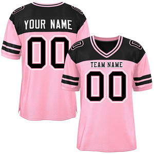 Maillots de football américain personnalisés pour adultes, style streetwear, col en V, séchage rapide, 100 % polyester, pour l'entraînement - Product Image 4