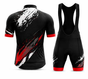 Ensemble de vêtements de cyclisme pour hommes de haute qualité, maillot de vélo à manches courtes et short à bretelles rembourrés pour le cyclisme sur route, option 3 : - Product Image 4