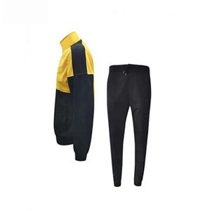 Survêtement pour homme avec sweat-shirt à fermeture éclair intégrale et poches latérales, et pantalon de jogging gris foncé, style décontracté pour l'automne - Product Image 1