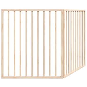 ชุด 2 ชิ้น 63 นิ้ว รั้วกั้นสุนัขแบบพับได้ ทำจากไม้ป็อปลาร์สีน้ำตาล - Product Image 6