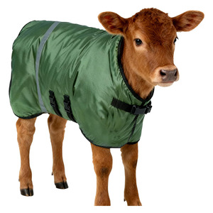 Manta acolchada para cabras y burros, resistente al agua y al viento, con diseño de pierna dividida y correa ajustable para el vientre, para ganado. - Product Image 1