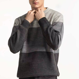Nouveau Pull Tricoté Personnalisé 2025 – Design Dégradé avec Logo, en Laine Alpaga et Mohair, Rayures, pour Homme - Product Image 5