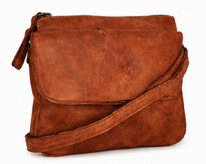 Bolso Bandolera Gravs Hecho a Mano de Cuero Genuino Estilo Bohemio Vintage para Mujer, Moda Primavera, Correa Ajustable, Cierre de Cremallera - Product Image 5