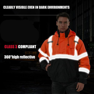 Custom <b>Winter</b> Safety Jacket Durable High Visibility Uniform Premium Manufacturer Bulk Production - Product Image 4