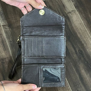 2026 Brand New Designer Hand Tooled Genuine Cowhide Leather <b>Wristlet</b> Wallet Floral Pattern for Women's Card Holder RFID Wallets - Product Image 6