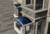 Toldo Semicircular de Policarbonato para Ventana, Decorativo, para Puerta Principal