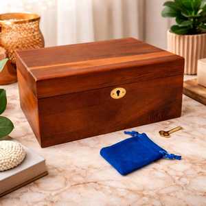 Personalized Acacia Wood Memory <b>Box</b> with Lock: Custom Engraved Wedding <b>Keepsake</b> Chest, Baby <b>Keepsake</b> - Product Image 5