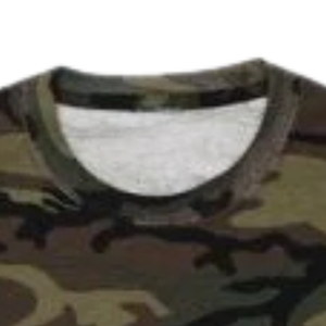 AKA Camo Tee Green Brown Camouflage Crew Neck T <b>Shirt</b> with Pink & Green Embroidered Letters Casual Sorority Apparel - Product Image 3
