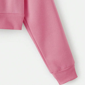 Sweat-shirts de qualité à prix de gros pour femmes, crop top à capuche, nouveau style 2026, OEM ODM, décontracté, impression de logo personnalisé, crop top à capuche - Product Image 4