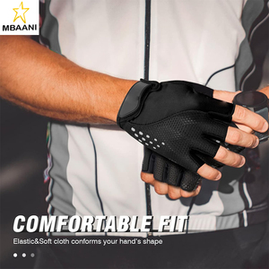 Gants de vélo avec coussinet antidérapant et absorbant les chocs, légers, confortables, gants de vélo demi-doigts - Product Image 6