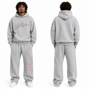 Survêtement personnalisé en gros, qualité supérieure, 100% coton, prix d'usine, molletonné, uni, épais, pour le jogging - Product Image 6