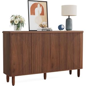 Credenza Moderna con Ante, Mobile Buffet Contemporaneo con Soluzione Pratica di Archiviazione - Product Image 4