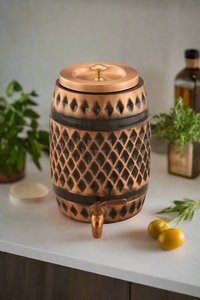 Distributeur d'eau en cuivre artisanal de qualité supérieure Unicorn Handicrafts avec robinet, moderne et écologique, pour la maison et le bureau - Product Image 1
