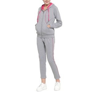 Ensemble de survêtement pour femmes, fermeture éclair, vêtements décontractés, sweat-shirt, design de marque personnalisé, léger, prix de gros abordable - Product Image 2
