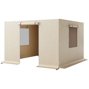 Copertura Invernale per Gazebo 10 x 10 piedi in PE ad Alta Densità, 4 Pannelli Laterali con Chiusura a Cerniera, Pareti Laterali per Gazebo con Tetto Rigido - Product Image 1