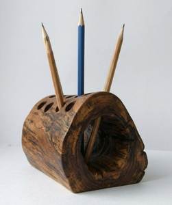 Organizador de Escritorio de Madera Ecológico para Papelería, Portalápices de Madera para Uso Diario en la Oficina, Organizador de Escritorio Profesional de Madera con P - Product Image 1