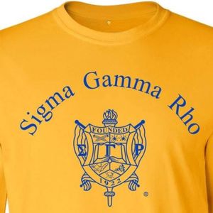 เสื้อยืดลายตราสัญลักษณ์ Sigma Gamma Rho สำหรับผู้หญิงและผู้ชาย เสื้อยืดคอกลมแขนสั้นผ้าฝ้ายลำลอง สไตล์กรีก สำหรับชมรมนักศึกษา รับผลิตตามสั่ง ขายส่ง - Product Image 3