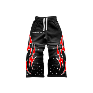 Ensemble de survêtement vintage personnalisé pour homme, style streetwear, délavé au soleil, avec broderie appliquée et strass, survêtement ample avec fermeture éclair et capuche - Product Image 5