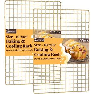 Grilles de refroidissement pour la cuisson et la pâtisserie, 2 pièces, 25,4 cm x 38,1 cm, grille en fil métallique pour four, grillades et rôtissage, ustensiles de pâtisserie - Product Image 3