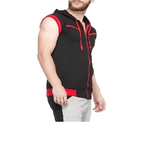 Vêtements de sport de haute qualité pour hommes, vêtements de fitness, sweat à capuche sans manches avec fermeture éclair - Product Image 3