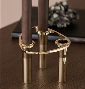 Candelabro Moderno de Metal para 4 Velas, Centro de Mesa Geométrico, Portavelas Decorativo para Decoración del Hogar, Comedor - Product Image 6