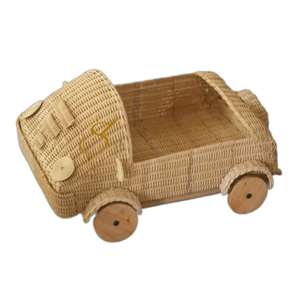 Collection Heritage, jouet de voiture en rotin fait main, véhicule décoratif pour enfants - Product Image 3