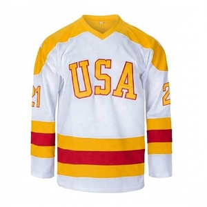 เสื้อฮอกกี้น้ำแข็งปี 2026 สำหรับผู้ชาย แขนยาว คอวี ระบายเหงื่อ ป้องกันแบคทีเรีย ผลิตจากโพลีเอสเตอร์ ชุดกีฬา พิมพ์ลายด้วยความร้อน - Product Image 4