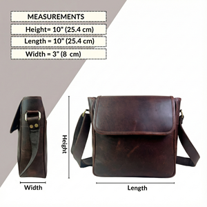 Women’s Genuine Leather Crossbody Bag – Medium Size Shoulder Vintage Office & Travel Bag with Zipper Closure - Product Image 6