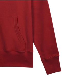 Sudadera con Capucha Roja de Corte Holgado, Sudadera Informal de Forro Polar para Hombre, Prenda Superior de Manga Larga Suave y Cálida, Ropa Urbana Personalizada - Product Image 6