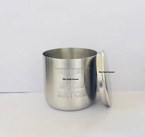 Modern Luxury Stainless Steel Candle Jars & Holders with <b>Brushed</b> Finish Wholesale Empty Home Decor Metal Candle Jars With Lid - Product Image 2